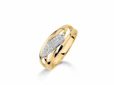 Loumya Gold "Or" | Bague | Or Jaune | Bicolore | Diamants 0.120ct | 059552/A