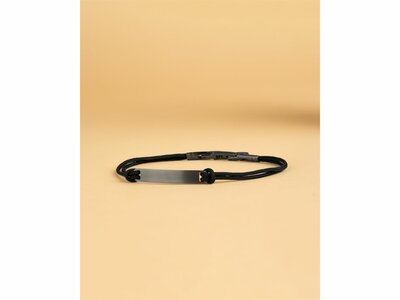 GEMINI | Bracelet | Nylon noir | Acier noir | NYL41