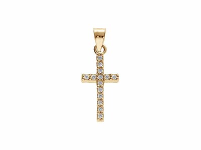 Loumya Silver | Pendentif | Plaqué Or | Oxyde de Zirconium | Croix | 974545