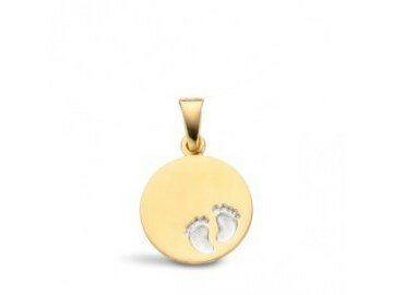 Loumya Gold "Or" | Pendentif | Or Bicolore | Personnalisable | Pieds | 12mm | AH0157L