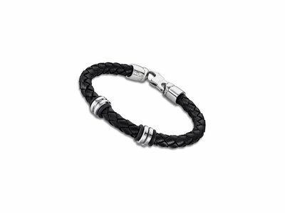 Lotus Style | Bracelet | Acier Inoxydable | Cuir Brun | LS2093/2/2