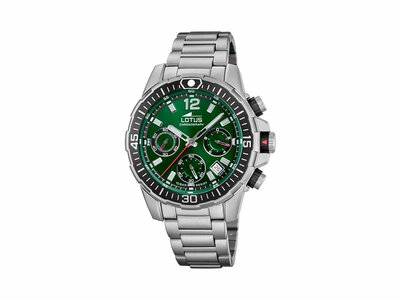 Lotus | Homme | Quartz | Chrono | Acier Inoxydable | Vert | 45.6mm | 18977/3