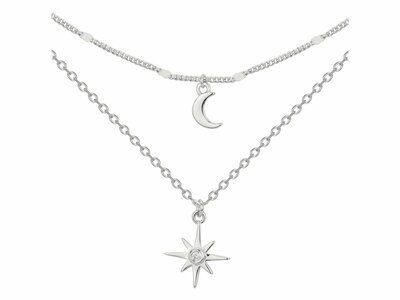 La Garçonne Diamant | Collier Double | Argent | Diamant 0.015ct | 20700065