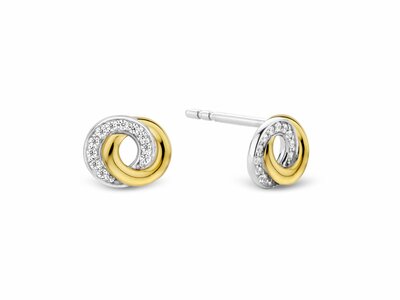 Ti Sento | Boucles d'Oreilles | Argent | Plaqué Or | Oxyde de Zirconium | 7784ZY