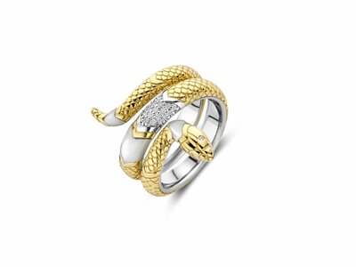 Ti Sento | Bague | Argent | Plaqué Or | Oxyde de Zirconium | Serpent | 12203MW