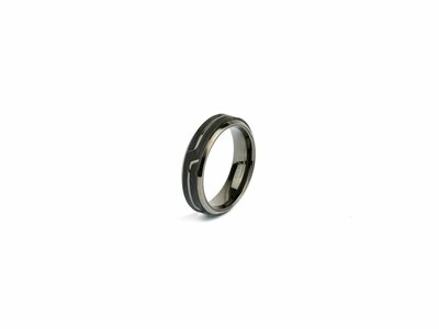 GEMINI | Bague | Rex Black | Titane | Carbone | REX02