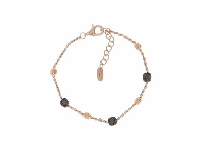 Pesavento | Bracelet | Argent Rosé | Polvere Brown | WPLVB909