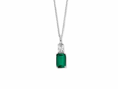 Naiomy Silver | Collier | Argent | Oxyde de Zirconium | Vert | N4Q52