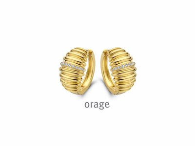 Orage | Boucles d'Oreilles | Plaqué Or | Oxyde de Zirconium | BA009