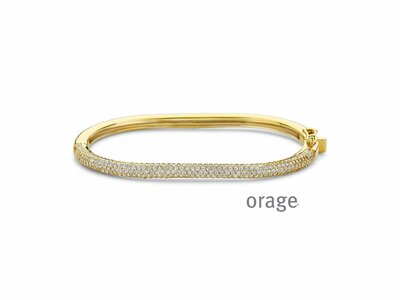 Orage | Bracelet | Esclave | Plaqué Or | Oxyde de Zirconium | BA024