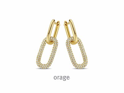 Orage | Boucles d'Oreilles | Plaqué Or | Oxyde de Zirconium | BA034