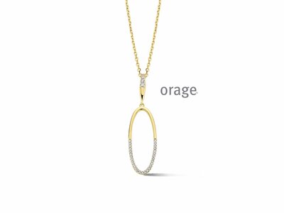 Orage | Collier | Plaqué Or | Oxyde de Zirconium | BA115