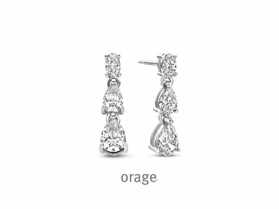 Orage | Boucles d'Oreilles | Argent | Oxyde de Zirconium | BA064