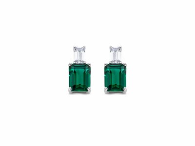 Naiomy Silver | Boucle d'Oreilles | Argent | Oxyde de Zirconium | Verte | N4Q53