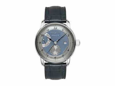 Zeppelin | Homme | Automatique | Cuir Bleu | Bleu | 42mm | 8590-3