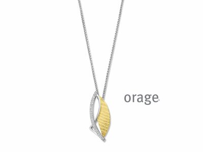 Orage | Collier | Argent Bicolore | Oxyde de Zirconium | BA076