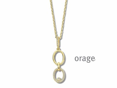 Orage | Collier | Plaqué Or | Oxyde de Zirconium | BA082