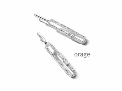 Orage | Boucles d'Oreilles | Argent | Oxyde de Zirconium | BA005