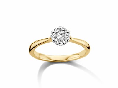 Loumya Gold "Or" | Bague | Or Jaune | Bicolore | Diamants 0.26ct | 34000B-3082