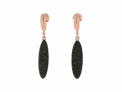 Pesavento | Boucles D'Oreilles | Argent Rosé | Polvere Di Sogni | Black | WPLVO2667