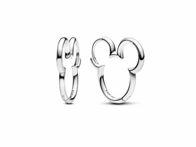 Pandora | Boucles d'Oreilles | Créoles | Disney Silhouette de Mickey | 293528C00