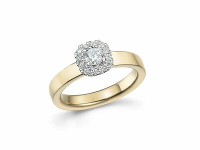 Loumya Gold "Or" | Bague | Or Jaune | Bicolore | Diamants 0.32ct | 0.18ct | R260