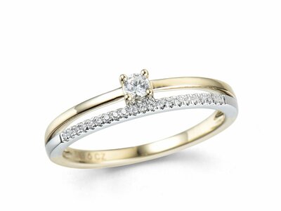 Loumya Gold "Or" | Bague | Or Bicolore  | Diamants 0.14ct | R262