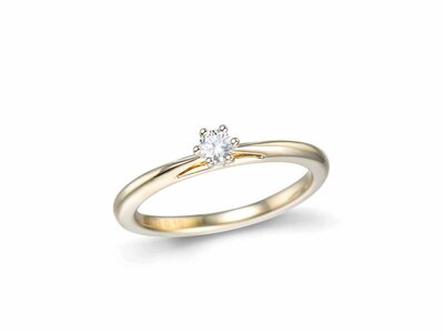 Loumya Gold "Or" | Bague | Or Jaune | Bicolore | Diamant 0.05ct | R281