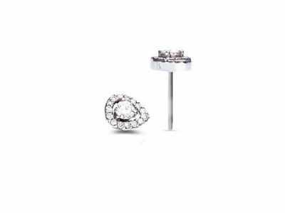 One More 18K | Boucles d'Oreilles | Or Blanc | diamants 0.050ct | 0.160ct | 047608/A