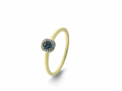 Loumya Gold "Or" | Bague | Or Jaune | Diamants 0.005ct | Saphir 0.230ct | 059174/SA