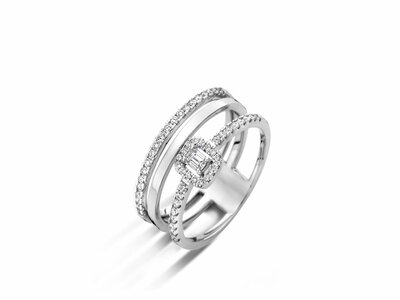 Loumya Gold "Or" | Bague | Or Blanc | Diamants 0.350ct | 0.120ct | 067996/A