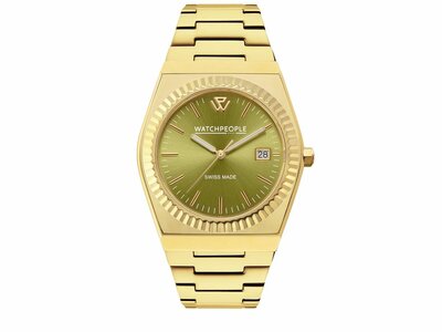 Watch People | Femme | Quartz | WP1 | Acier Inoxydable | Doré | Olive | 36mm | 700357