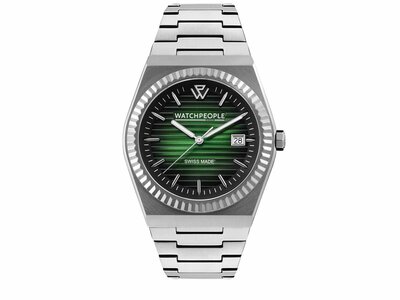 Watch People | Homme | Quartz | WP1 | Acier Inoxydable | Black Green Radial | 41mm |700390