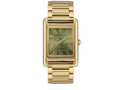 Watch People | Femme | Quartz | WP6 Acier Inoxydable | Doré | Olive Green | 27x38 | 700712