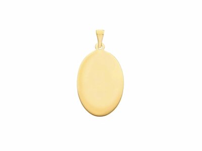 Loumya Gold "Or" | pendentif | Or Jauane | Plaque Ovale | Personnalisable | 15x20mm | 191376