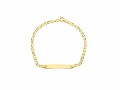 Loumya Gold "Or" | Bracelet | Identité Enfant | Or Jaune | 16cm | Personnalisable | VPD060GGT1