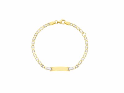 Loumya Gold "Or" | Bracelet | Identité Enfant | Or Bicolore |  Personnalisable | VBE060GB15T