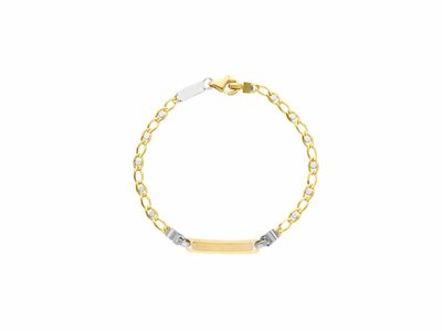 Loumya Gold "Or" | Bracelet | Identité Bébé | Or Jaune | Bicolore | Personnalisable | 140217