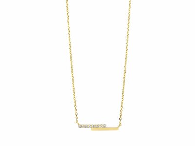 Loumya Gold "Or" | Collier | Or Jaune | Oxyde de Zirconium | AK0068C