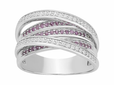 Loumya Silver | Bague | Argent | Oxyde de Zirconium | Spinelle Synthétique Rouge | 70100952