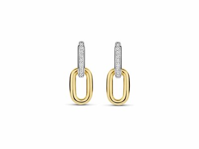 Ti Sento | Boucles d'Oreilles | Argent Bicolore | Oxyde de Zirconium | 7831ZY