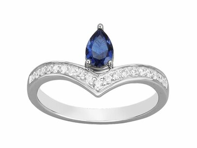 Loumya Silver | Bague | Argent | Oxyde de Zirconium | Spinelle Synthétique | Bleu |70100741