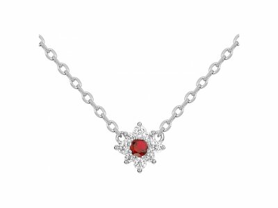 Loumya Silver | Collier | Argent | Oxyde de Zirconium | Rouge | 70700893