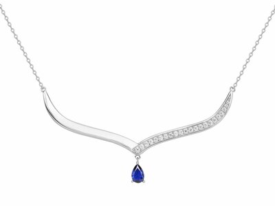 Loumya Silver | Collier | Argent | Oxyde de Zirconium | Spinelle Synthétique Bleu |70700733