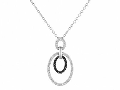 Loumya Silver | Collier | Argent | Oxyde de Zirconium |  Noir | 70700279