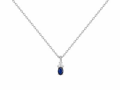 Loumya Silver | Collier | Argent | Oxyde de Zirconium | Spinelle Synthétique Bleu 70700807