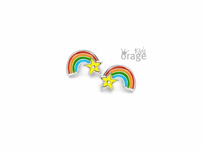 Orage Kids | Boucles d'Oreilles | Argent | Arc-en-ciel | K2612