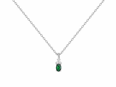 Loumya Silver | Collier | Argent | Oxyde de Zirconium | Spinelle Synthétique Vert |70700808