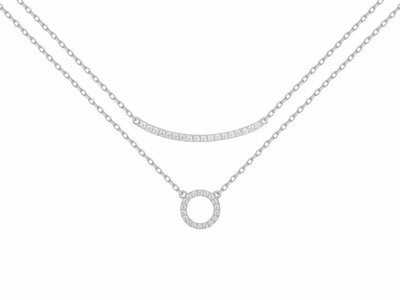 Loumya Silver | Collier | Double | Argent | Oxyde de Zirconium | 70700836