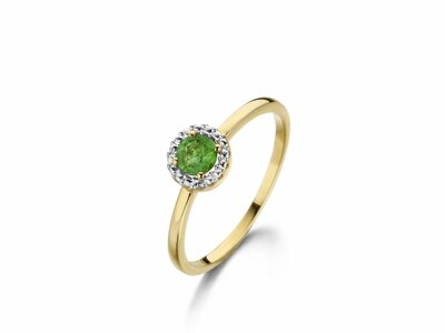 Loumya Gold "Or" | Bague | Or Jaune | Bicolore | Emeraude 0.250ct | 057470/E